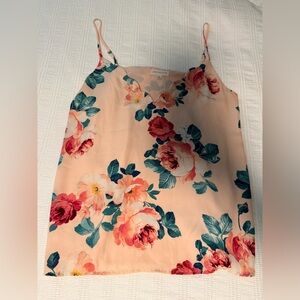 Socialite Floral Print Camisole in Peach and Teal